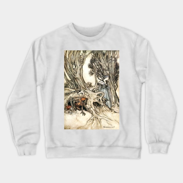 Fairy of the Mine - Comus, Arthur Rackham Crewneck Sweatshirt by forgottenbeauty